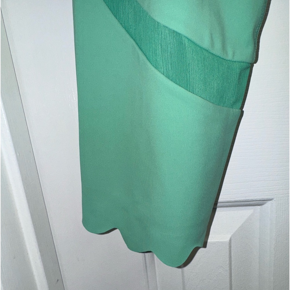 FILA Dreama Athletic Workout Cropped Tight Leggings  Mesh Cutouts/Jade Cream NEW - Picture 15 of 15